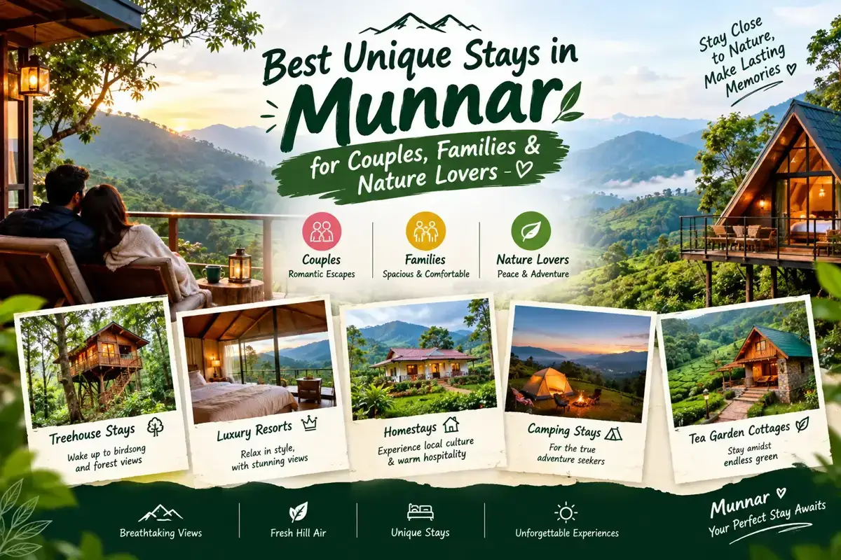 Best Unique Stays in Munnar for Couples, Families & Nature Lovers