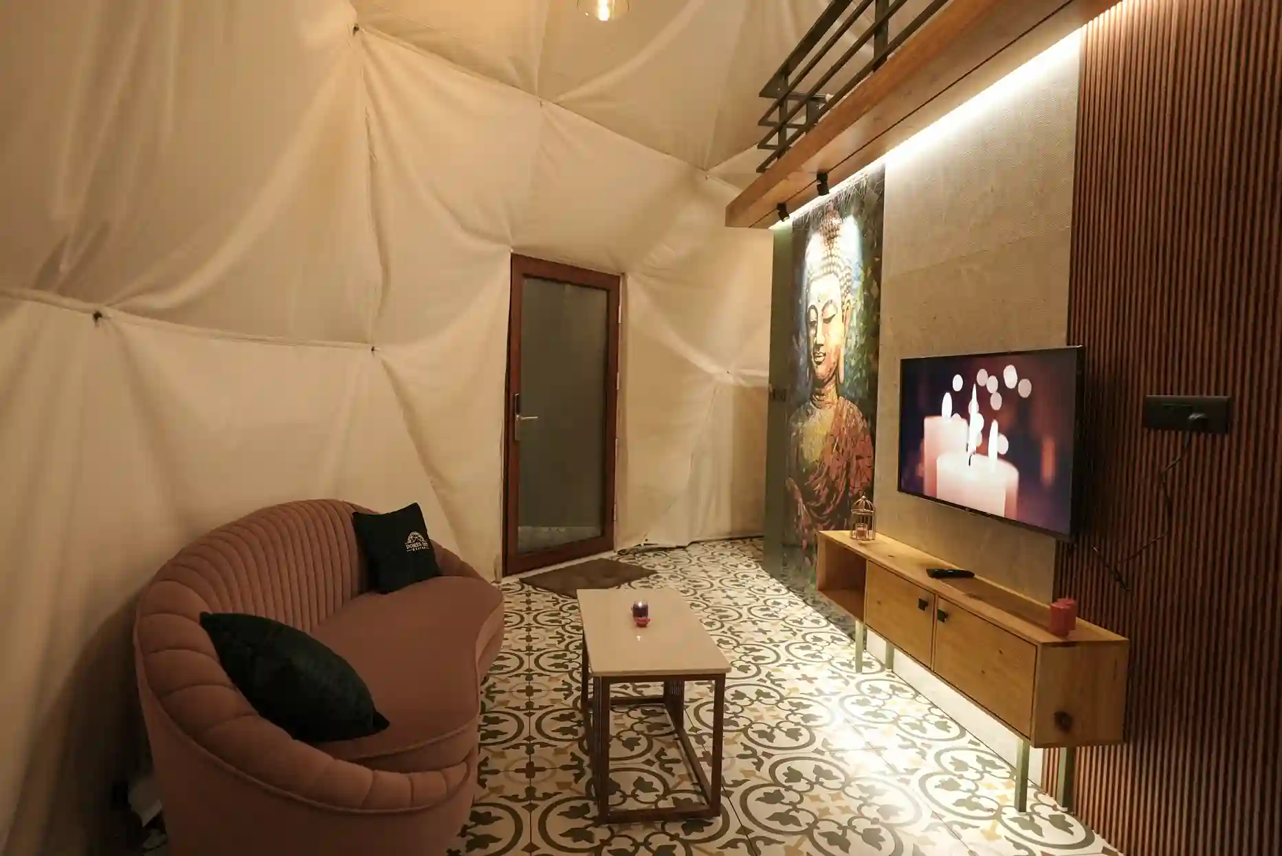 42 inch smart TV inside dome